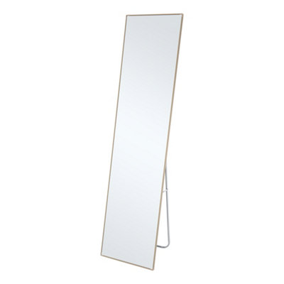 Rose Gold Rectangular Full Length Framed Mirror Freestanding or Wall Floor Mirror Dressing Mirror 150 cm x 40 cm