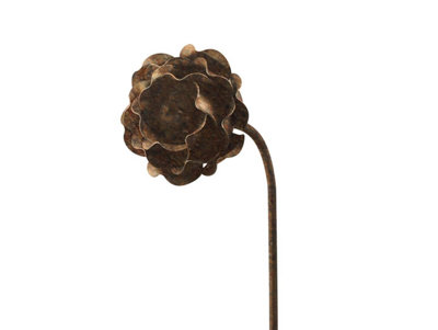 Rose - Metal Flower Garden Stakes - Pack of 3- 90cm