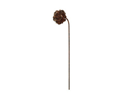 Rose - Metal Flower Garden Stakes - Pack of 3 - 92cm