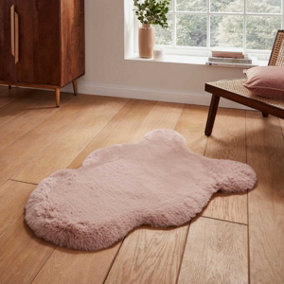 Rose Plain Shaggy Luxurious , Modern Rug for Living Room and Bedroom-60cm X 180cm