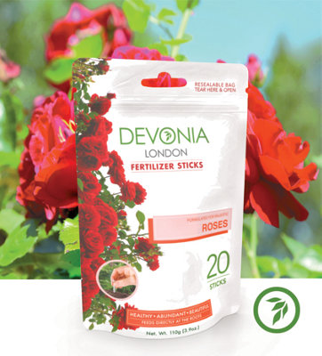 Rose Plant Fertiliser / Fertilizer 20x Sticks Slow-Release Plant Food by Devonia