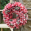 Rose Quartz Crocus Spring Summer All Year Front Door Decoration Wreath 35cm