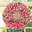 Rose Quartz Crocus Spring Summer All Year Front Door Decoration Wreath 35cm