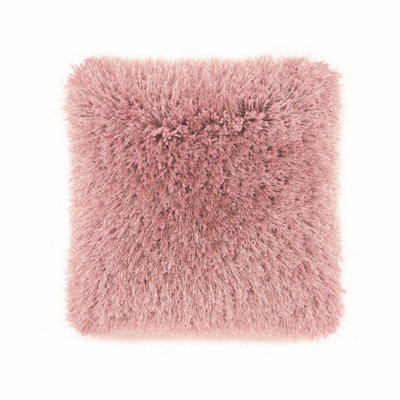 Rose Shaggy Luxurious Modern Plain Easy to Clean Rug For Bedroom Dining Room And Living Room -43cm X 43cm