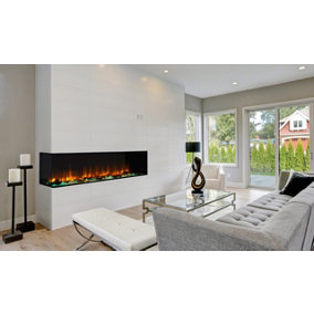 Rosedale 3D Media Wall Electric Fire - Large