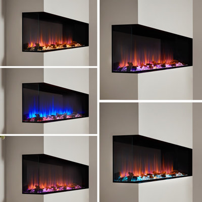 Rosedale 3D Media Wall Electric Fire - Large