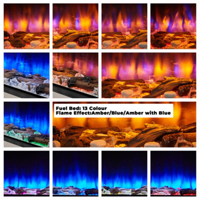Rosedale 3D Media Wall Electric Fire - Small | DIY at Bu0026Q