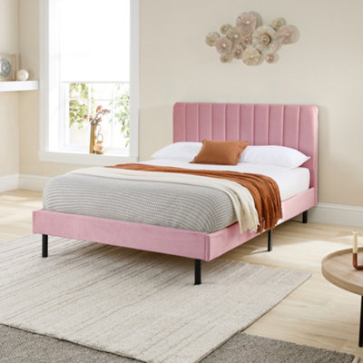 Rosella Upholstered Bed in Pink