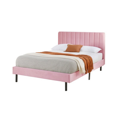 Rosella Upholstered Bed in Pink