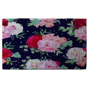 Roses on Navy (Bath Towel) / Default Title
