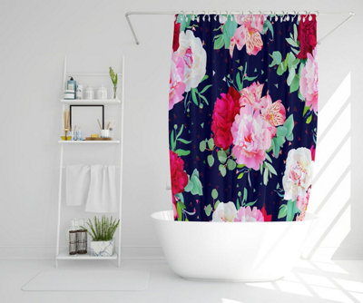 Roses on Navy (Shower Curtain) / Default Title Price Comparisons | Compare The Build