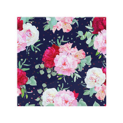 Roses On Navy Splash Back designer style