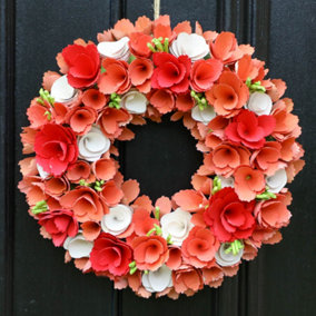 Rosewood Bloom Spring Summer All Year Front Door Decoration Wreath 35cm
