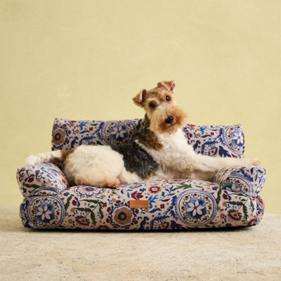 特価★II♡NA DOG ROOM ブルーW920×D600×H575mm ★ Rosewood Joules Festival Floral Sofa Dog Bed