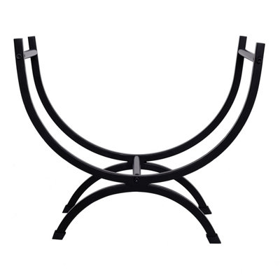 Rosewood Small Log Holder Iron Copper Antique Black Minimalist - 3