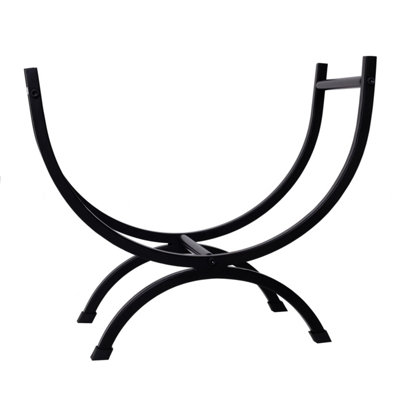 Rosewood Small Log Holder Iron Copper Antique Black Minimalist - 4