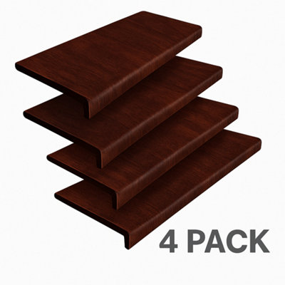 Rosewood UPVC Window Sill Capping Trim 9mm x 2m 175mm Depth - 4 Pack Board Solution