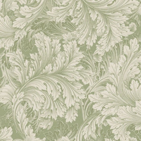 Rossetti Leaves Wallpaper Green World of Wallpaper 203907