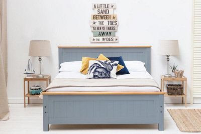 Wood farmhouse store bed frame