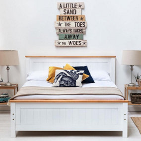 Rostherne Farmhouse White Wooden Bed Frame King Size 5ft