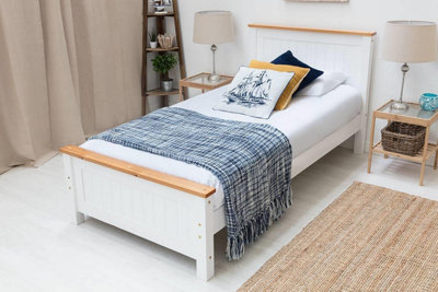 Rostherne Farmhouse White Wooden Bed Frame Single Size 3ft
