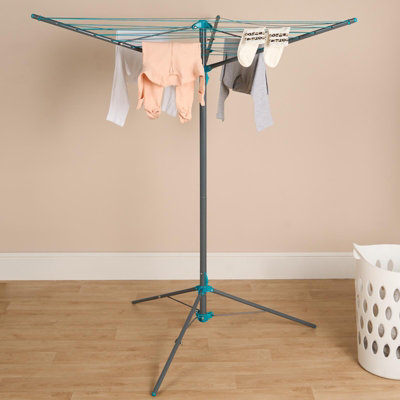 Rotary Airer 3 Arm Clothing Drying Rack Laundry Storage Space Saving ...