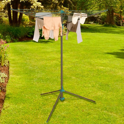 Rotary Airer 3 Arm Clothing Drying Rack Laundry Storage Space Saving ...