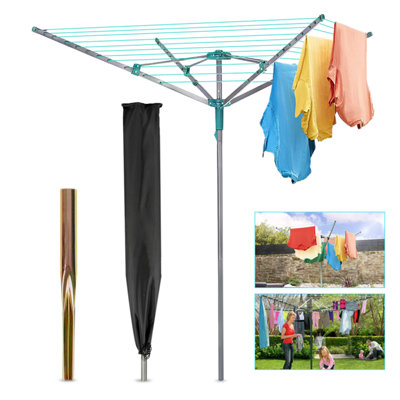 【破格値下げ】 ROTARY AIRER 4 ARM 50M OUTDOOR CLOTHES GARDEN WASHING LINE 小物