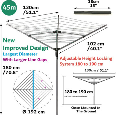 B and m rotary deals washing line