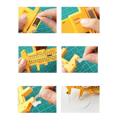 Rotary Compass Circle Cutter for Paper,Cardboard,Rubber,Leather,and ...