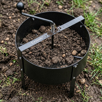 Rotary Garden Compost Sifter 18L Heavy Duty Soil Sieve Riddle