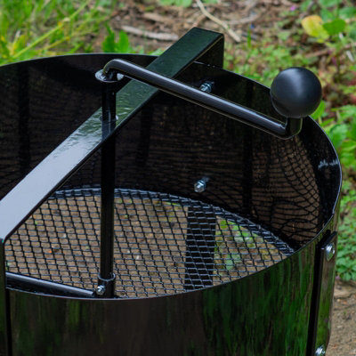 Rotary Garden Soil Sieve 18L Heavy Duty Steel Rotating Compost Sifter ...