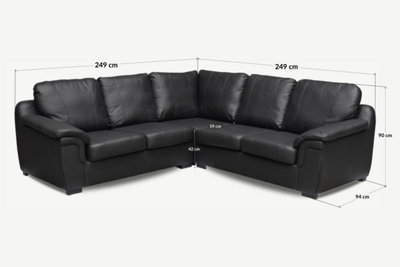 Huge deals leather sectional