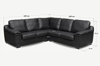 Rotary Large Leather Double Corner Sofa