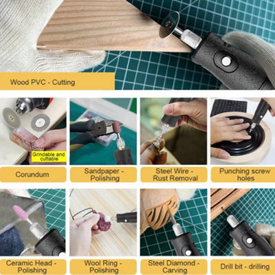 Rotary Multi tool 135W with Variable Speed 80pc Accessory Set DREMEL Compatible