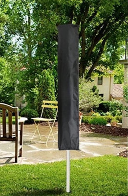 Rotary Washing Line Cover Waterproof Fabric Heavy Duty Clothes Protective  Weather Resistant Parasol for Garden Dryer & Airer Black