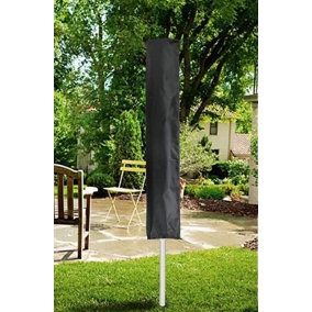 Rotary Washing Line Cover Waterproof Fabric Heavy Duty Clothes Protective Weather Resistant Parasol for Garden Dryer & Airer Black