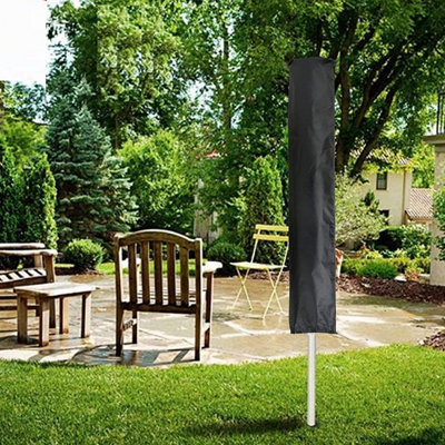 Rotary Washing Line Cover Waterproof Fabric Heavy Duty Clothes Protective Weather Resistant Parasol for Garden Dryer & Airer Black - 5