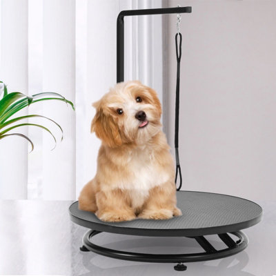 Rotatable Round Animal Pet Dog Cat Grooming Table with Adjustable Arm
