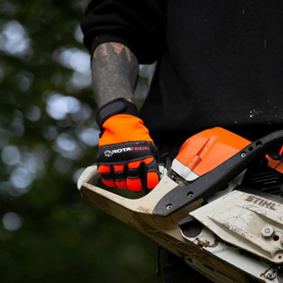 Rotatech Chainsaw Safety Gloves - Premium - Size 10 - Class 1