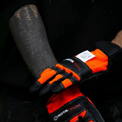 Rotatech Chainsaw Safety Gloves - Premium - Size 9 - Class 1 - 3