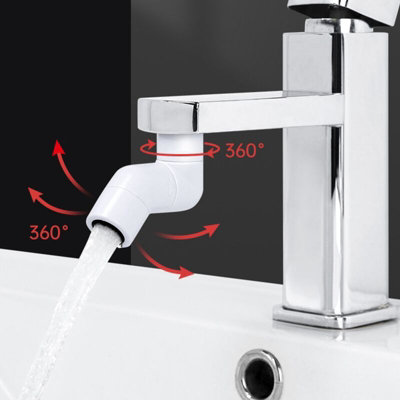 Faucet Extension Sprayer – 360° Rotating Sink Tap Extender, Stainless Steel, For Kitchen & Bathroom Faucets
