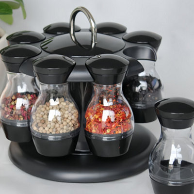 Rotating seasoning rack seasoning bottle set