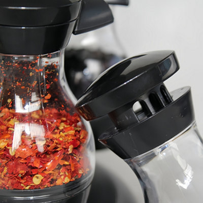Rotating seasoning rack seasoning bottle set