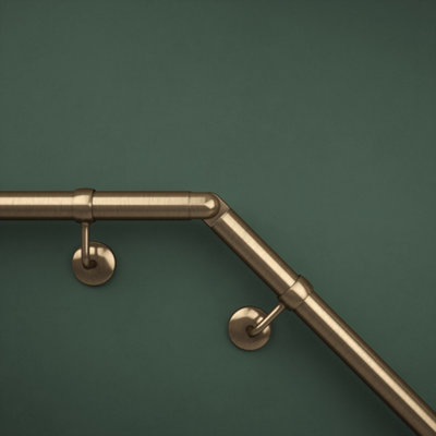Rothley Antique Brass Bannister Staircase Handrail Adjustable Elbow ...