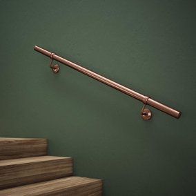 Rothley Antique Copper Stair Hand Rail Kit 1.2M