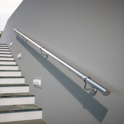Rothley Baroque Brushed Stair Handrail Kit 3.6M DIY at B&Q