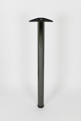 Rothley Baroque Gunmetal Table & Worktop Leg 870 x 60mm