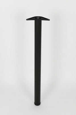 Rothley Baroque Matt Black Table & Worktop Leg 870 x 60mm