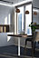 Rothley Baroque Matt White Table & Worktop Leg 870 x 60mm